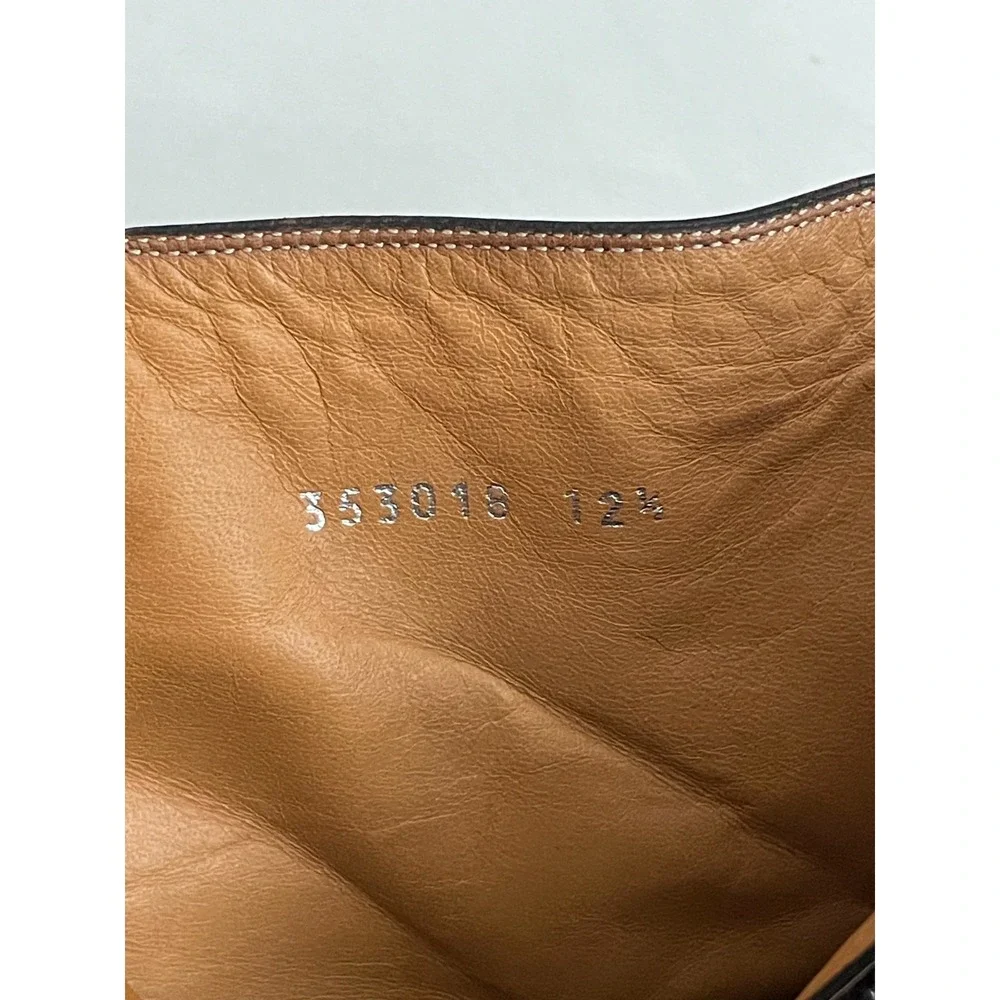 Gucci Men's Calfskin Leather Side Zip Boot Size 12.5 Burnished Brown 353018